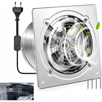 Domácí ventilátor 150 mm Axiální ventilátor nástěnný fi SILNÝ TICHÝ