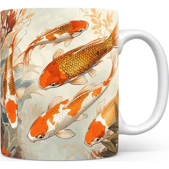Hrnek s motivem z vodního světa – Zlatý tanec koi kaprů