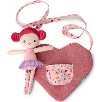 Panenka Lilliputiens Kabelka ve tvaru srdce s panenkou Aline