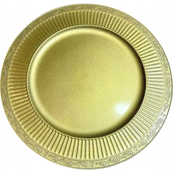 Talíř Elegantní Zlatý Podnos pod Talíř – 32,5 cm