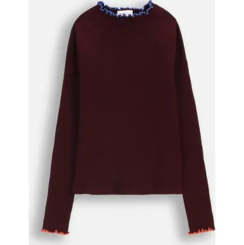 Dětské tričko s dlouhým rukávem Coccodrillo červená barva, s pologolfem, ACADEMY GIRL JUNIOR ZC5143901AGJ 83X, vel. 152