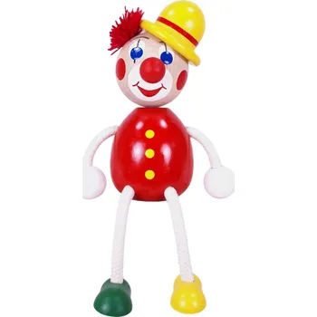 Figurka KROKIDO Veselý klaun - dřevěná ručně malovaná figurka