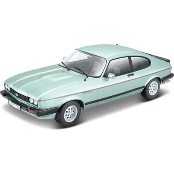 auto na autodráhu Bburago Plus Ford Capri 1982 1:24 světle zelená
