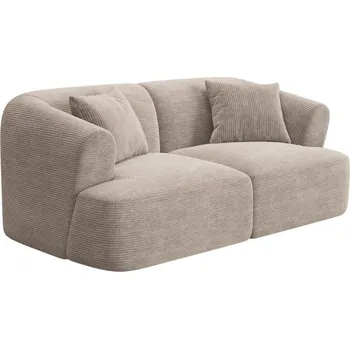 Pohovka Cosmopolitan Design Béžová manšestrová dvoumístná pohovka Campi 180 cm