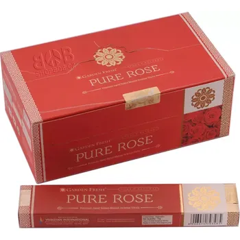 Vonná tyčinka Karton Garden Fresh Pure Rose indické vonné tyčinky 12 krabiček. Množstevní sleva.
