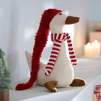 Vánoční dekorace Vánoční dekorace husa, výška: 70 cm, bílá, červená&nbsp;AT90-250257