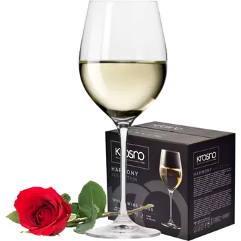 Sklenice Skleničky na bílé víno Krosno HARMONY, průhledné, 370 ml, 6 ks