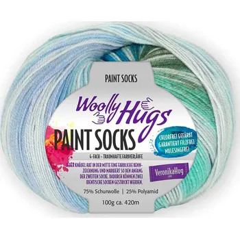 Příze Příze Woolly Hugs Paint Socks 201 blau-türkis