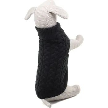 Obleček pro psa Vsepropejska Arno elastický svetr pro psa Barva: Černá, Délka zad (cm): 22, Obvod hrudníku: 24 - 34 cm