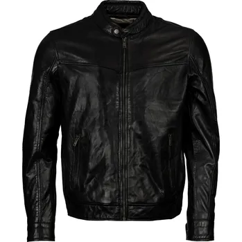 Pánská casual bunda Pánská Kožená Bunda Florence Augustus Brixton Černá Velikost: 5XL