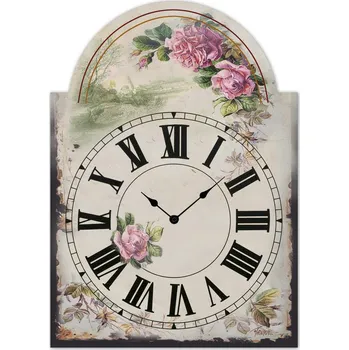 Hodiny Melancholické růže Dřevěné selské hodiny Klára Trnková