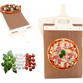 Lopata na pizzu Posuvná špachtle na pizzu s rukojetí