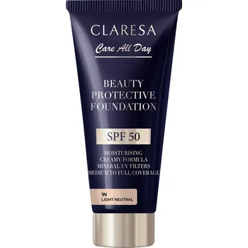 Make-up Claresa - Beauty Protective Foundation SPF 50 - Hydratační make-up s filtrem SPF 50 - 1N Light Neutral - 30 ml