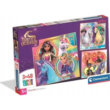 Puzzle Puzzle Clementoni 48 dílků PUZZLE 3x48 UNICORN ACADEMY CLEMENTONI 25325