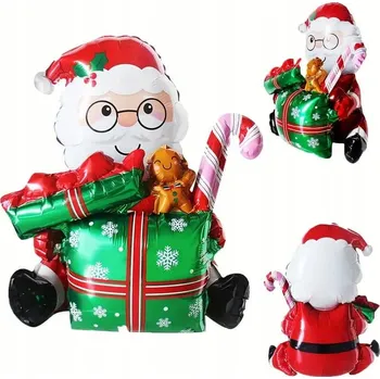 Balónek BALÓNEK 20" MIKULÁŠ S DÁRKEM VÁNOČNÍ ZELENÝ