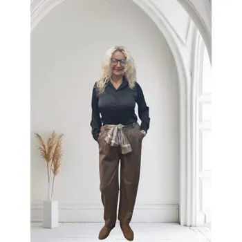 Dámské kalhoty Dámské elegantní kalhoty Nansy Barva: Fango, Size system: One size