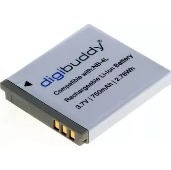 DigiBuddy Baterie Canon NB-4L 750mAh Li-Ion, kvalitní akumulátor do digitálního fotoaparátu, nahrazuje originál