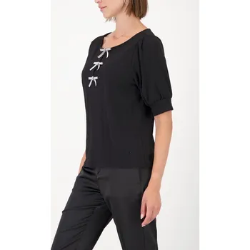 Dámská halenka Halenka Monari 809413 s mašlí černá Velikost: 36