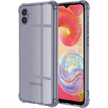 Pouzdro na mobilní telefon Techsuit Shockproof průhledný silikon Samsung Galaxy A04e M04 kouřově černý