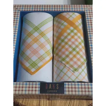 Látkový kapesník ETEX Dámské kapesníky 2 ks v krabičce barva bílá oranžová