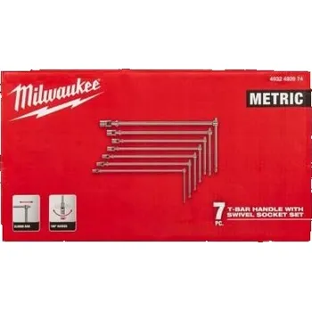 Klíč Milwaukee Sada nástrčných klíčů s kloubem, typ T, 7 ks