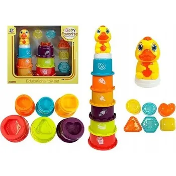 Hračka pro nejmenší Edukační pyramida pro děti, třídič, zábava