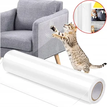 Obraz OCHRANNÁ PRŮHLEDNÁ FÓLIE 20 cm NA SEDAČKU A NÁBYTEK PROTI POŠKRÁBÁNÍ OD KOČEK