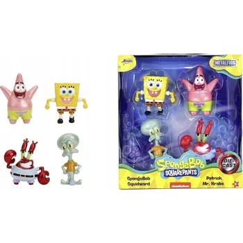 SPONGEBOB SADA 4 KOLEKČNÍCH KOVOVÝCH FIGUREK 5-7 CM METALFIGS