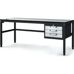 Alfa 3 Antistatický dílenský ESD stůl, 3 zásuvkový box na nářadí, 1800x800x745-985 mm 147843097