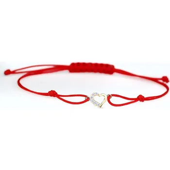 Náramek Cutie Jewellery Náramek zlaté srdíčko se zirkony Z2757N Materiál: Žluté zlato 585/1000