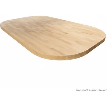 Stolová deska Stolová deska s oblými rohy 2400 x 1200 mm, buk cink, tl. 40 mm A/B (cena za ks)