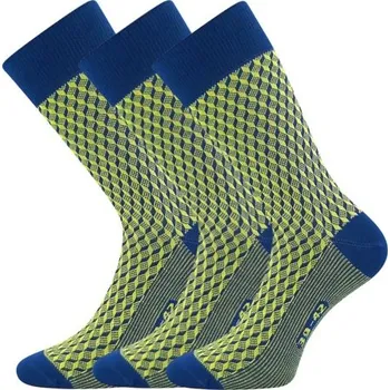 Ponožky pánské společenské Lonka ŽERYK modré (3 páry) Velikost: 39-42 (26-28)