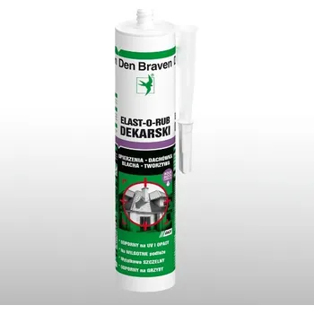 stavební silikon Den Braven Kaučukový Těsnicí Tmel Silikon Střešní Krytiny ČERVENÝ 280ml