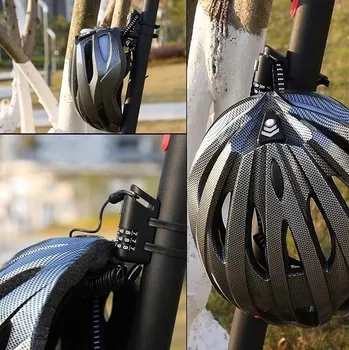 Zámek na kolo Zabezpečení zámek kódový na kolo, koloběžku, helmu - lanko s číselným kódem