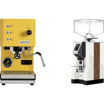 Kávovar Profitec GO, yellow + Eureka Mignon Specialita, WD white, walnut
