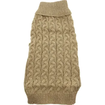 Obleček pro psa Vsepropejska Arno elastický svetr pro psa Barva: Béžová, Délka zad (cm): 22, Obvod hrudníku: 24 - 34 cm