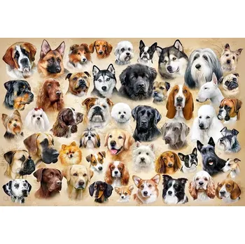 Puzzle Puzzle 200 COLLAGE WITH DOGS CASTOR