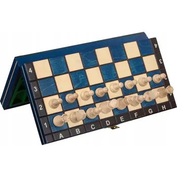 Šachy MAGNETICKÉ DŘEVĚNÉ ŠACHY - MODRÉ