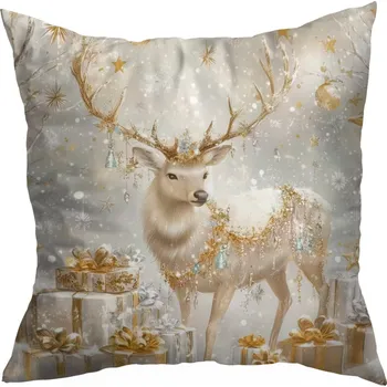 Povlak na polštářek POVLEČENÍ NA DEKORAČNÍ POLŠTÁŘEK VÁNOČNÍ 40X40 VÁNOCE OZDOBNÉ