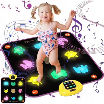 Hrací deka Dětská taneční PODLOŽKA s osvětlenou hudební PODLOŽKA 5 herních režimů