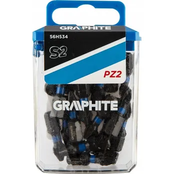 Bit Rázové bity PZ2 x 25 mm, 20 ks , GRAPHITE 56H534