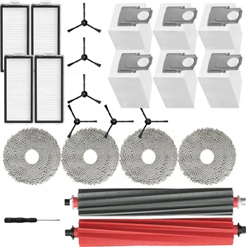 Robotický vysavač 23 ks Příslušenství pro robotický vysavač Roborock Qrevo Master/Qrevo Slim: kartáče, sáčky
