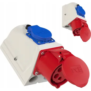 Elektrická zásuvka Elektrická Zásuvka na pracovní desku Pce červená