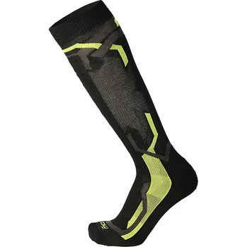 Pánské ponožky Ponožky Mico Calza Ski Warm Control Nero Giallo Fluo Velikost: 38-40