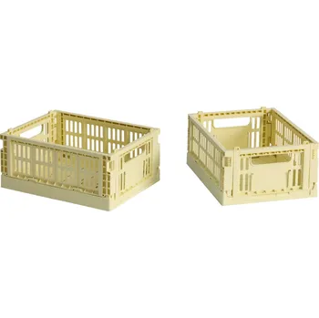 Úložný box HAY Úložné boxy Colour Crate, Mini, 2 kusy, Light Yellow