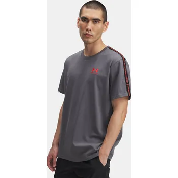 Pánské tričko Under Armour UA Icon HWT Tee Taping-GR 1390300-025 Šedá 3XL