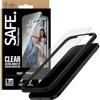 PanzerGlass® SAFE Ultra-Wide Fit ochranné sklo s EasyAlignerem iPhone 17 Air čiré