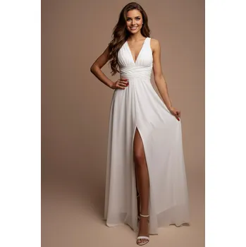 Dámské šaty EVA & LOLA Svatební šaty MARION bílé Barva: Bílá, Velikost: L