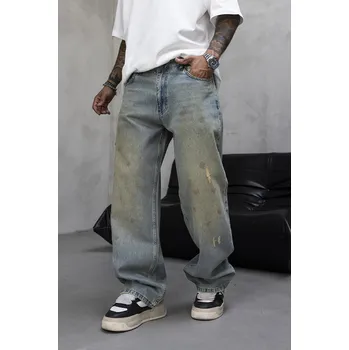 Pánské džíny Black Island Světle modré baggy džíny Sand Worn Velikost: 36