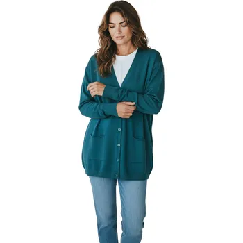 Dámský svetr Li Fan Dámský svetr na zapínání DIANA Modrá, L